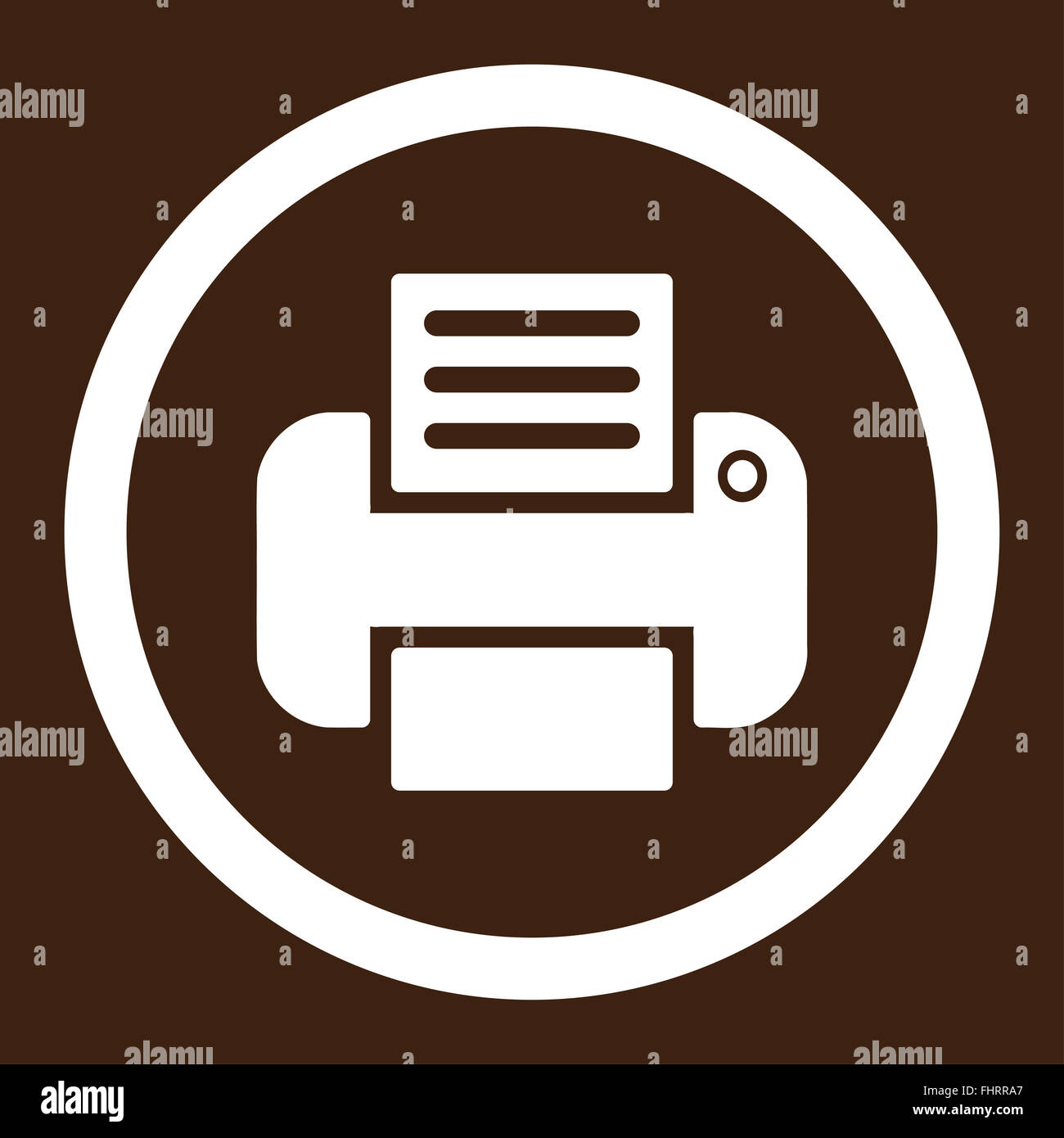 Print Rounded Vector Icon Stock Photo - Alamy