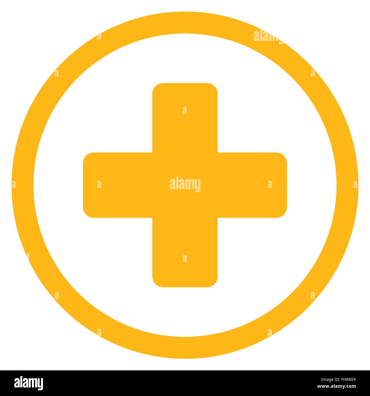 Rounded Plus Icon Stock Photo - Alamy