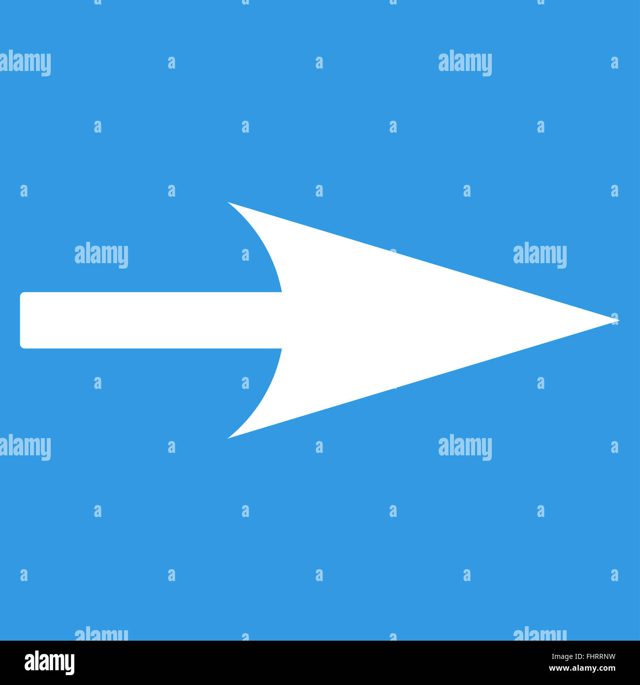 Arrow Axis X flat white color icon Stock Photo - Alamy