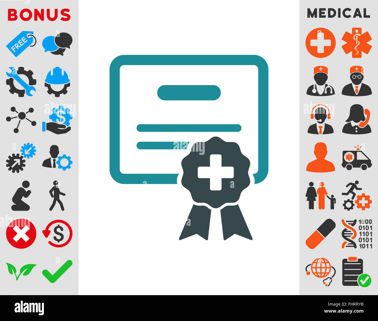 Medical Certification Icon Stock Photo Alamy