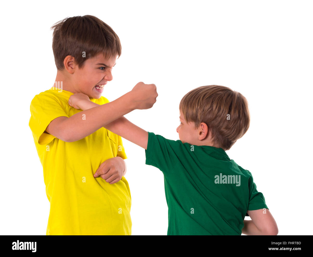 brothers fight Stock Photo