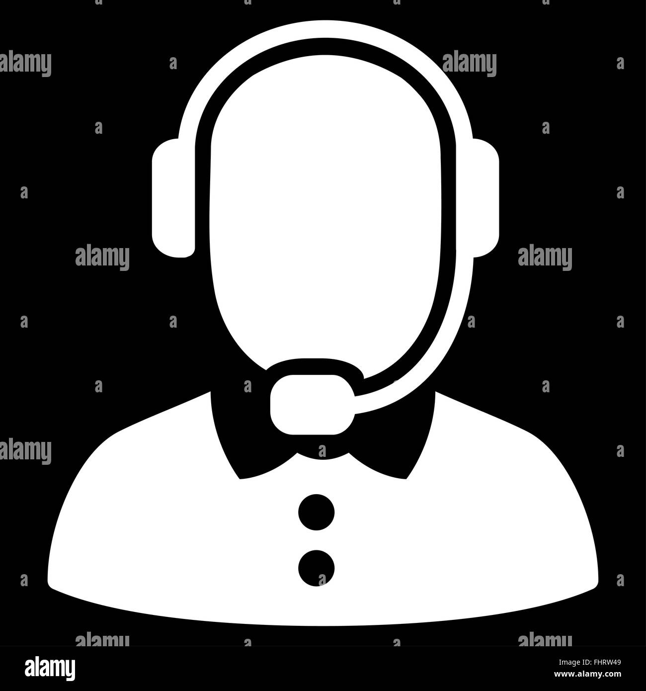 Call Center Operator Icon Stock Photo - Alamy