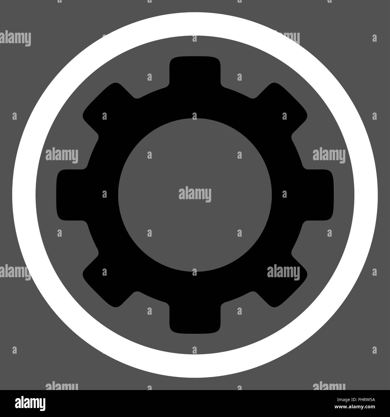 Gear Flat Icon Stock Photo - Alamy