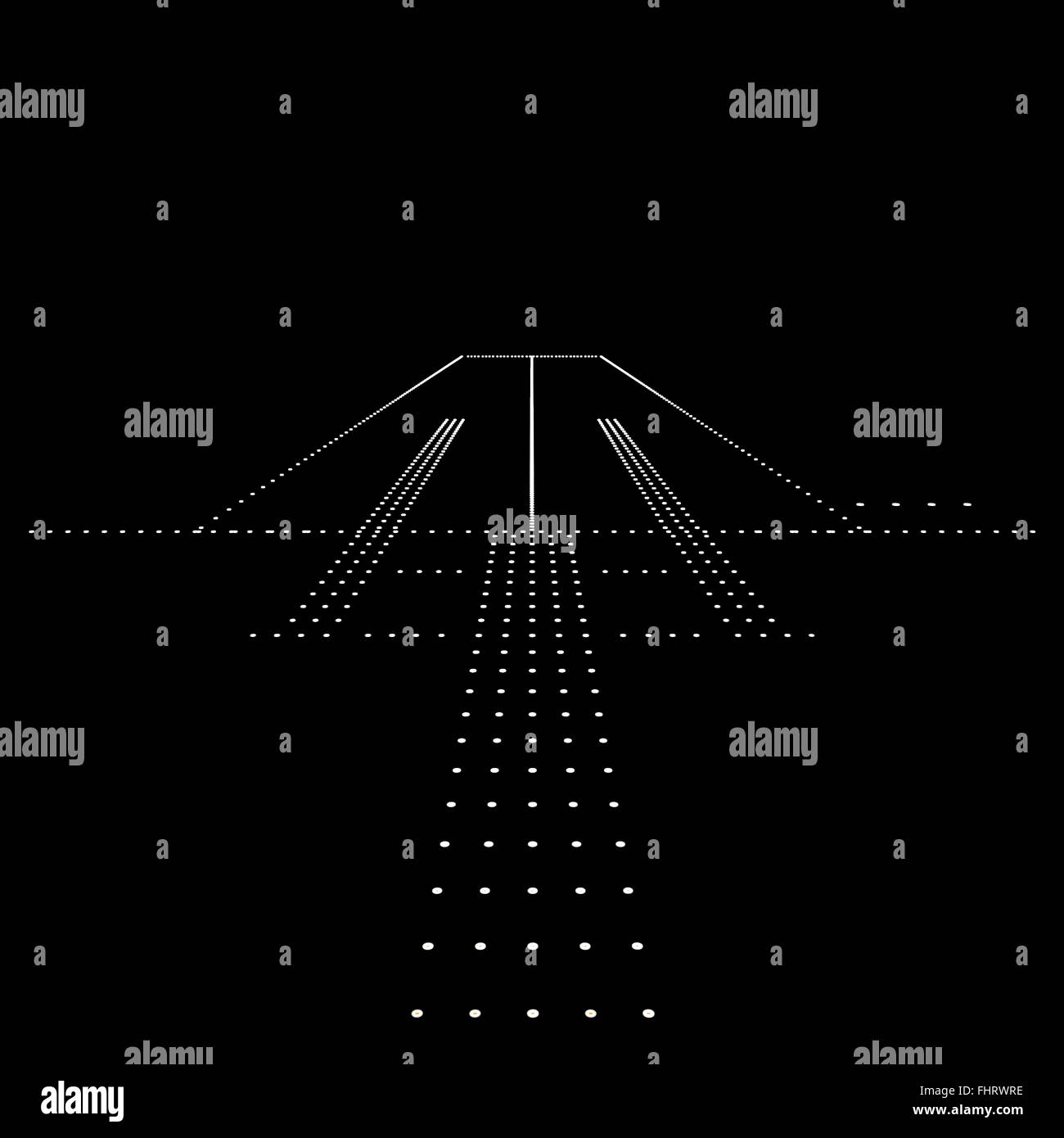 Landing lights runway Black and White Stock Photos & Images - Alamy