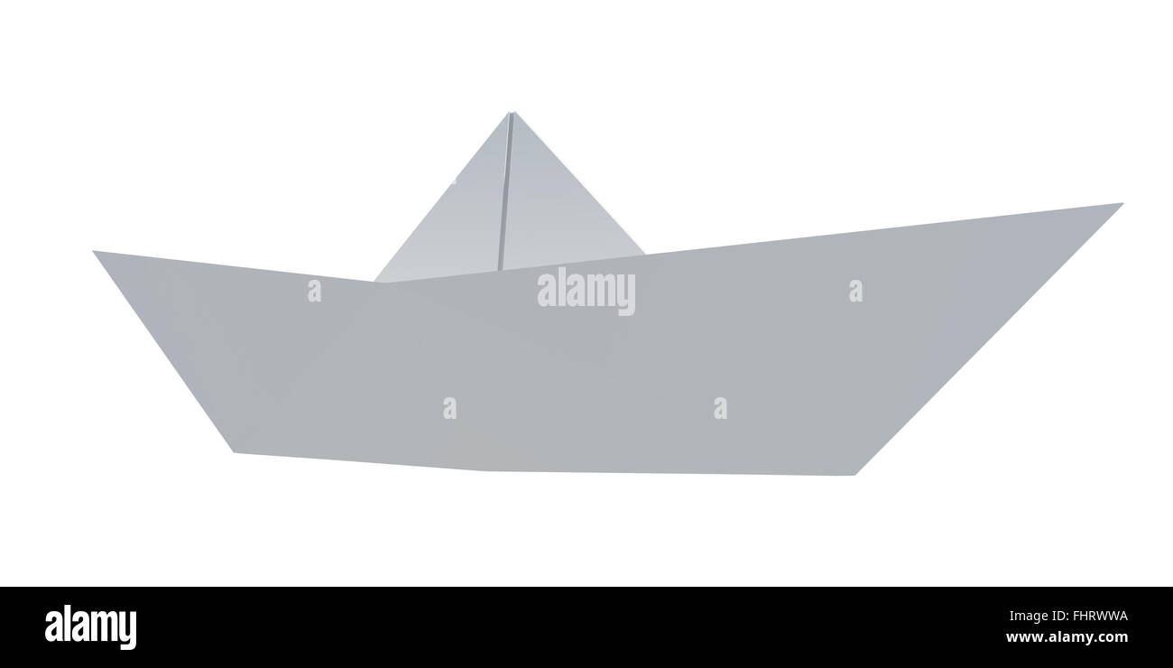 Origami paper boat Stock Photo