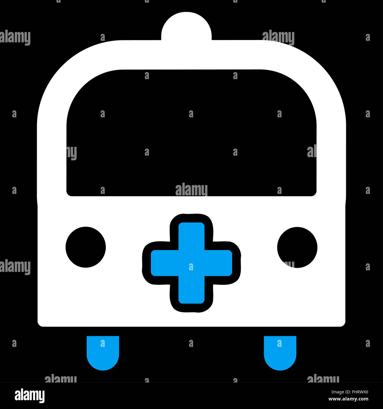 Medical Bus Icon Stock Photo - Alamy