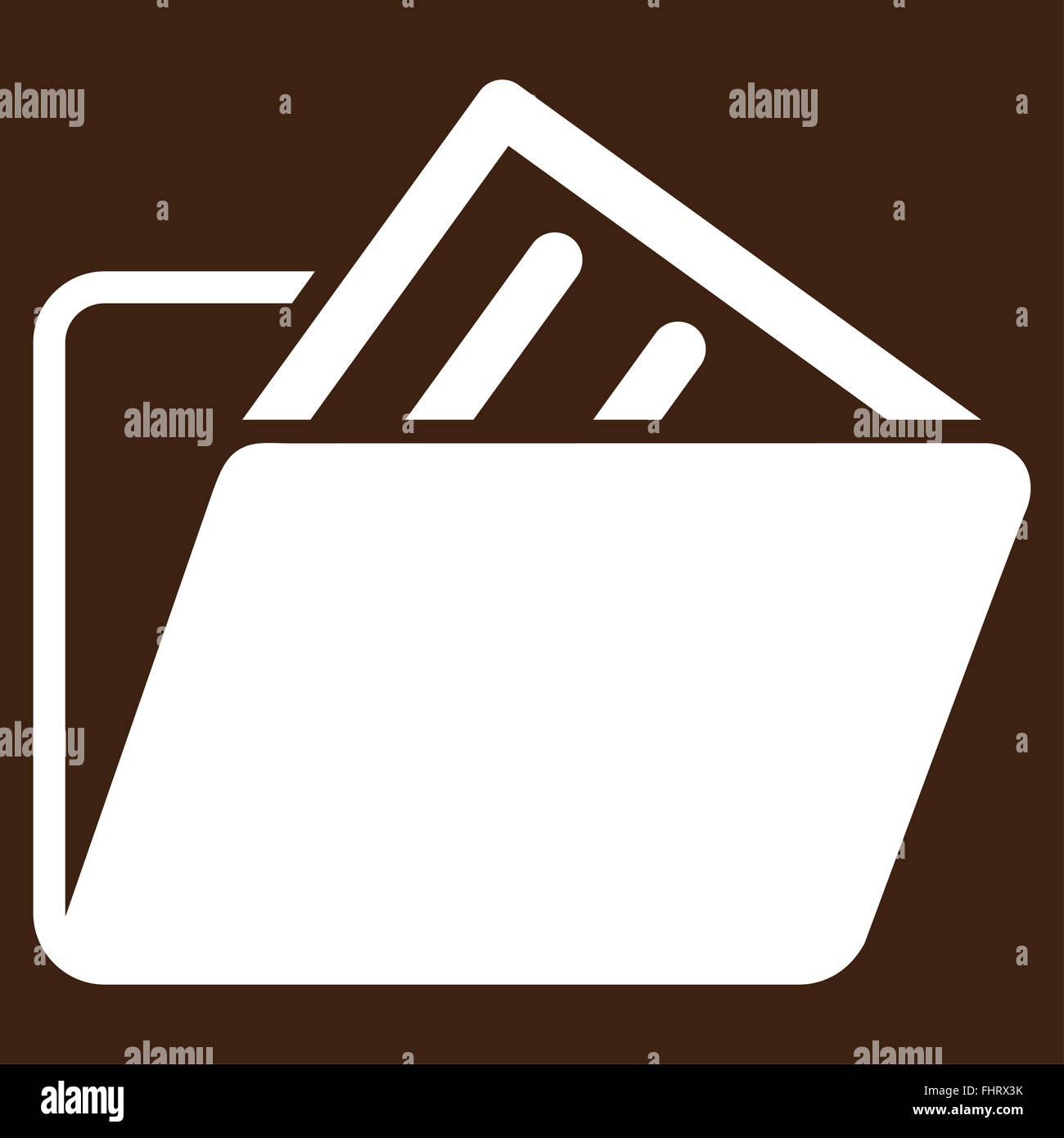 Open folder icon brown hi-res stock photography and images - Alamy