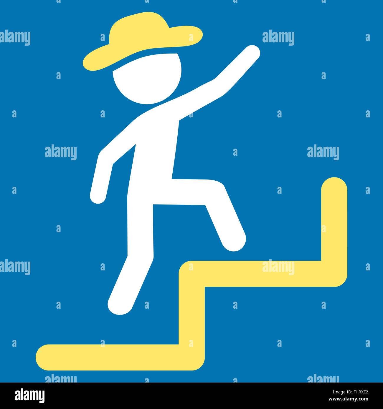 Male Steps Upstairs Icon Stock Photo - Alamy