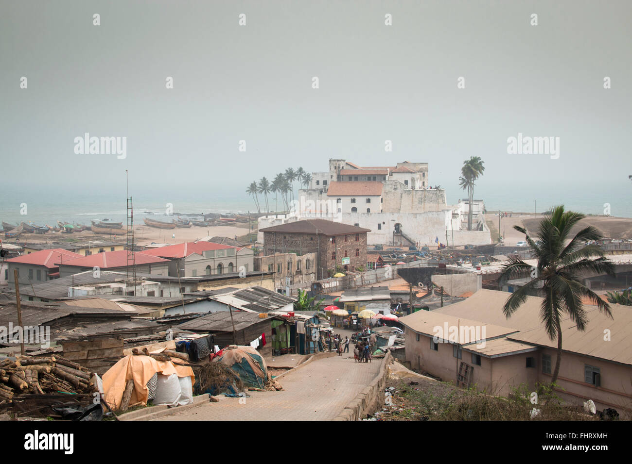 The Elmina Castle in Ghana is one of about forty 'slave castles', or large commercial forts, built on the Gold Coast Stock Photo