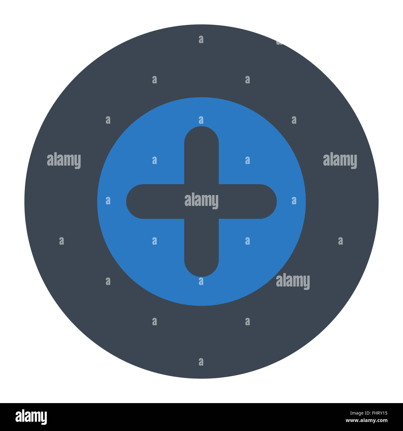 Create flat smooth blue colors round button Stock Photo - Alamy