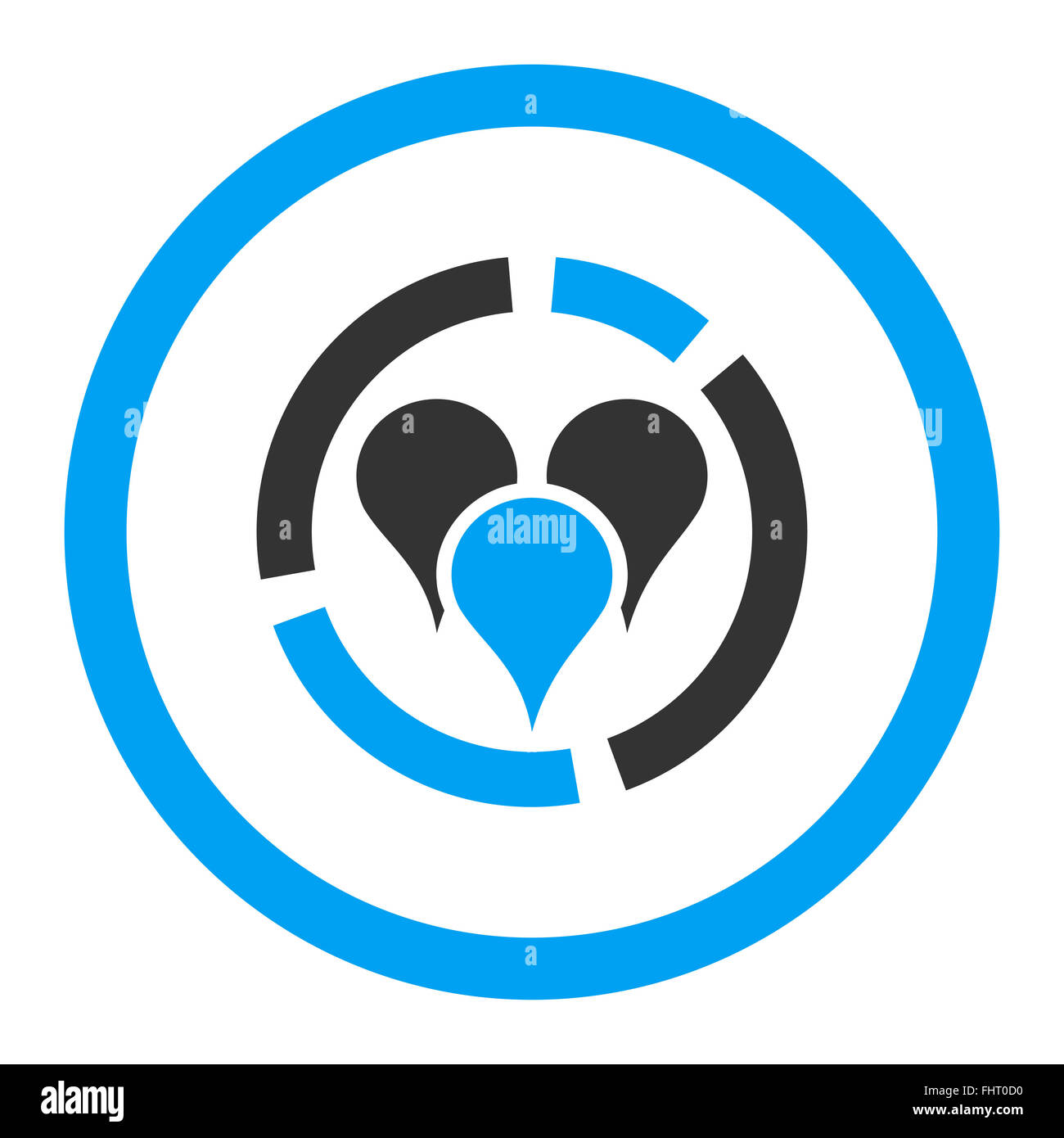 Geo diagram flat blue and gray colors rounded vector icon Stock Photo ...