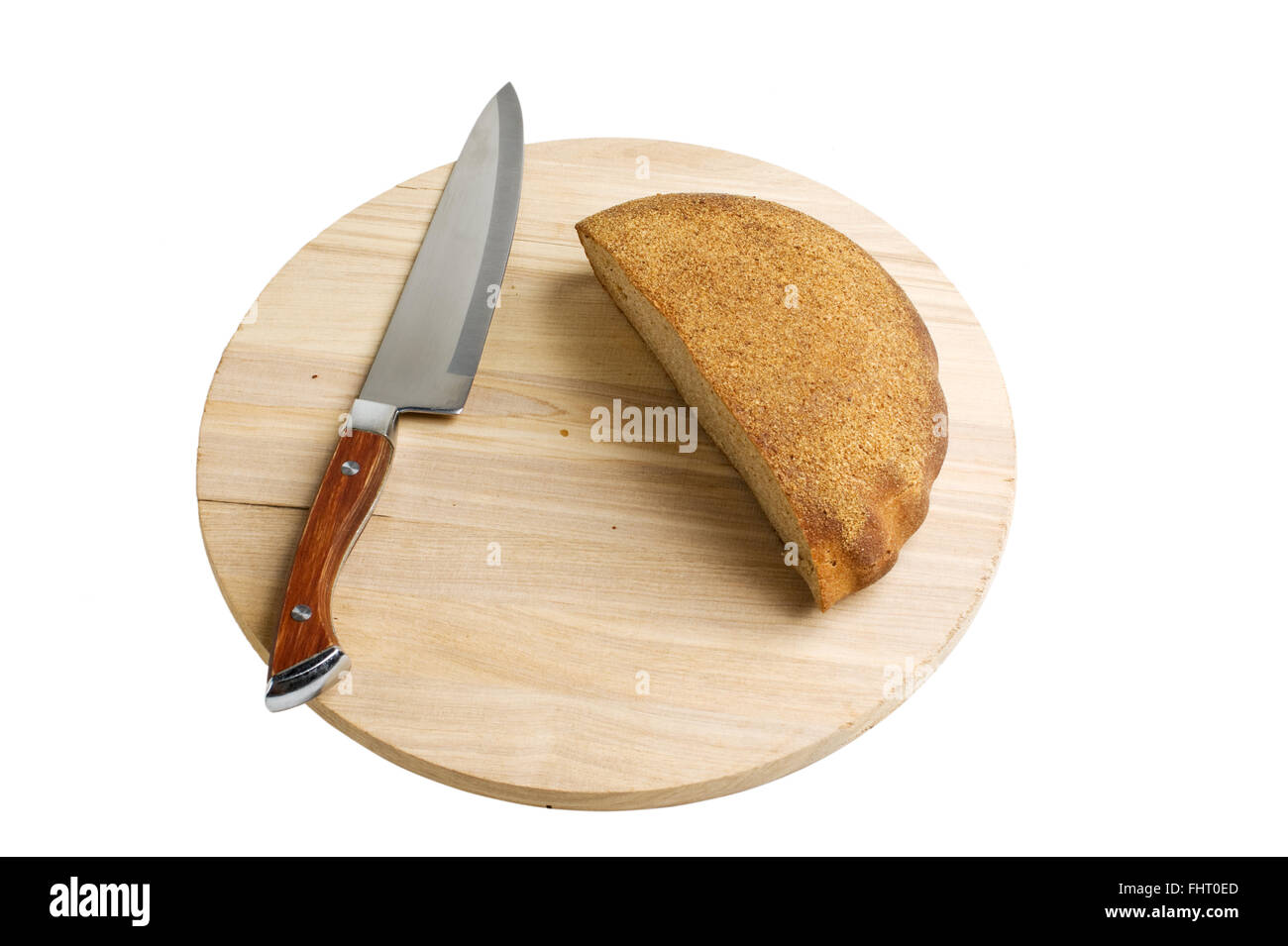 sliced bread and the knife on the board Stock Photo Alamy