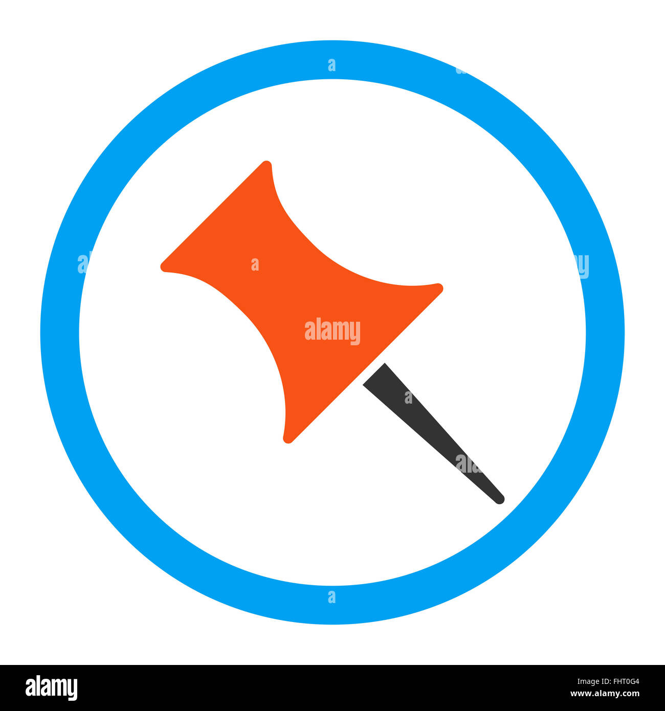 Pin Rounded Vector Icon Stock Photo - Alamy