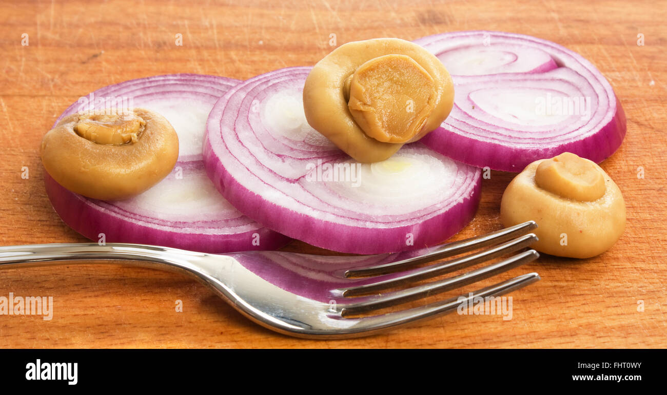 mushrooms and onions Stock Photo - Alamy