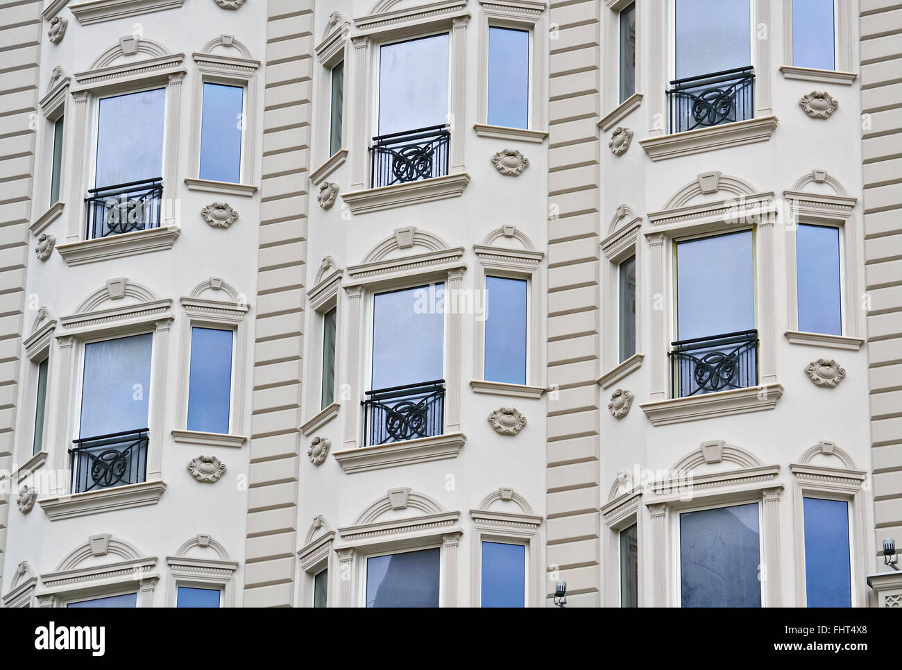 Part of a modern building facade and architectural design in retro ...