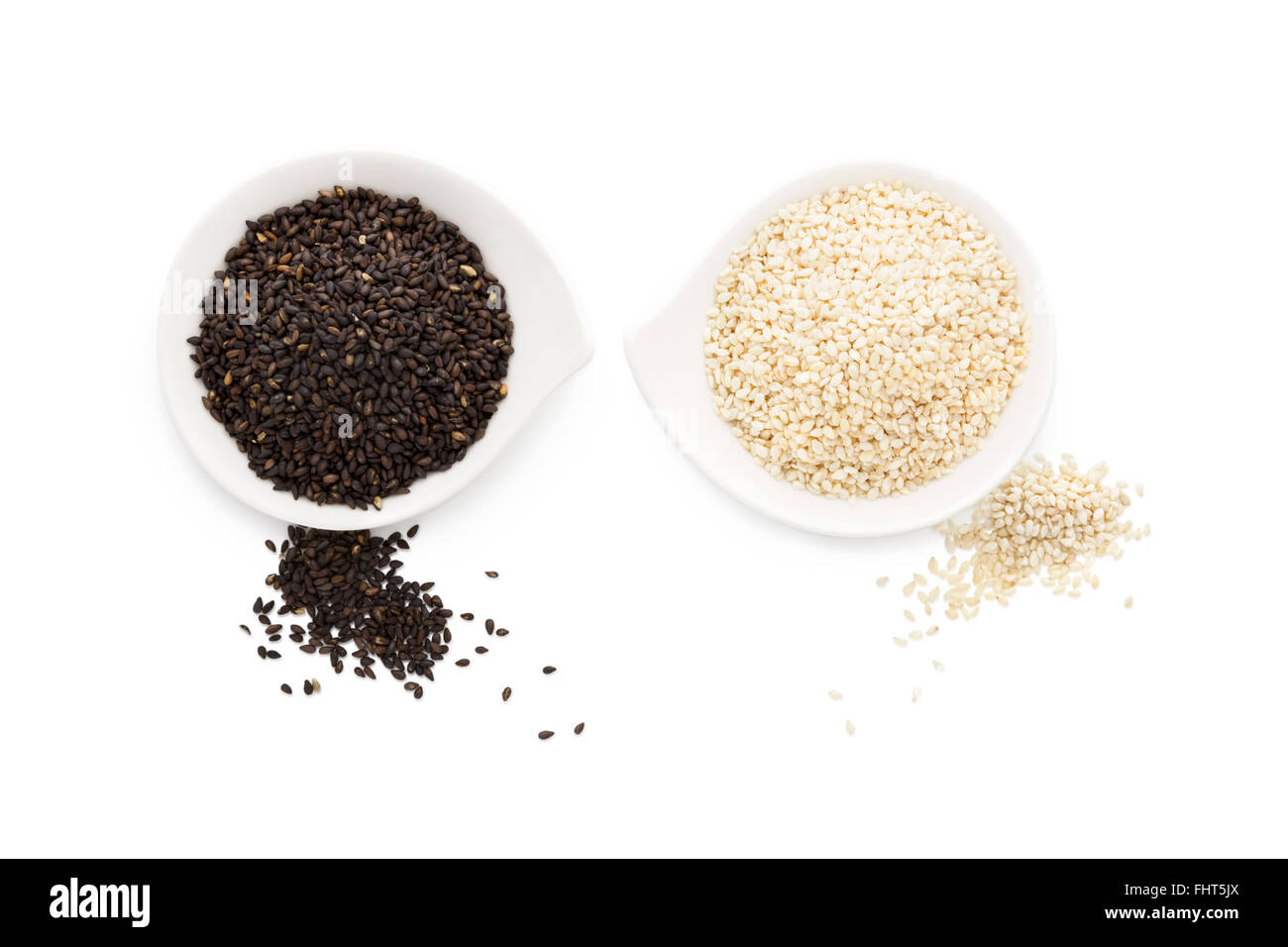 Black and white sesame seeds Stock Photo Alamy