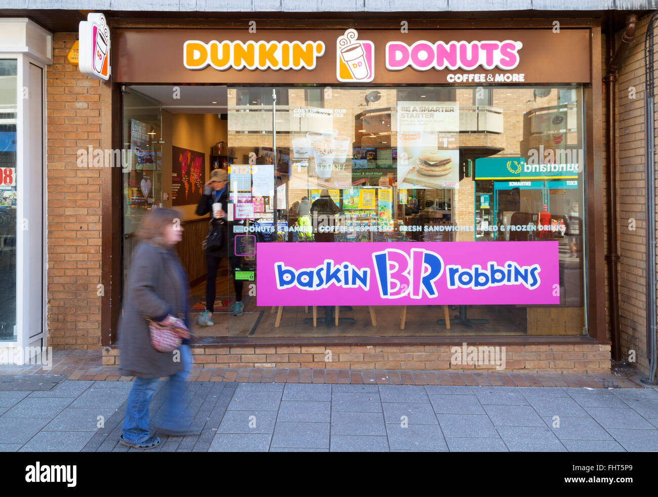 Dunkin' Donuts shop, Burleigh St, Cambridge UK Stock Photo Alamy