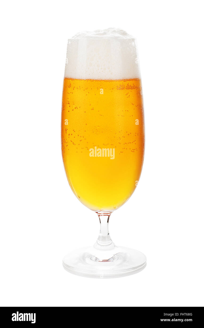 Pilsner in beer glass isolated. Stock Photo
