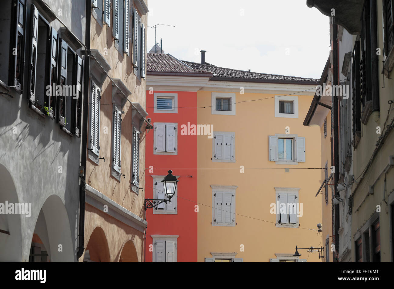 Colored house of Gorizia Stock Photo