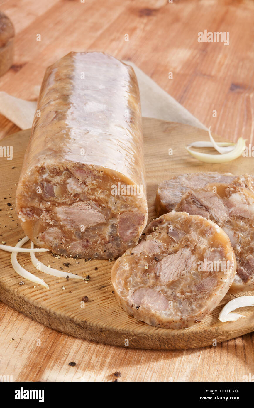 Head cheese background Stock Photo - Alamy