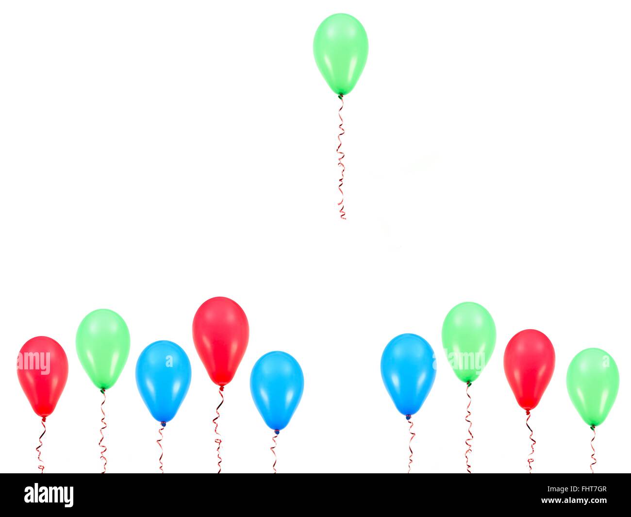 Balloons isolated against a white background Stock Photo - Alamy