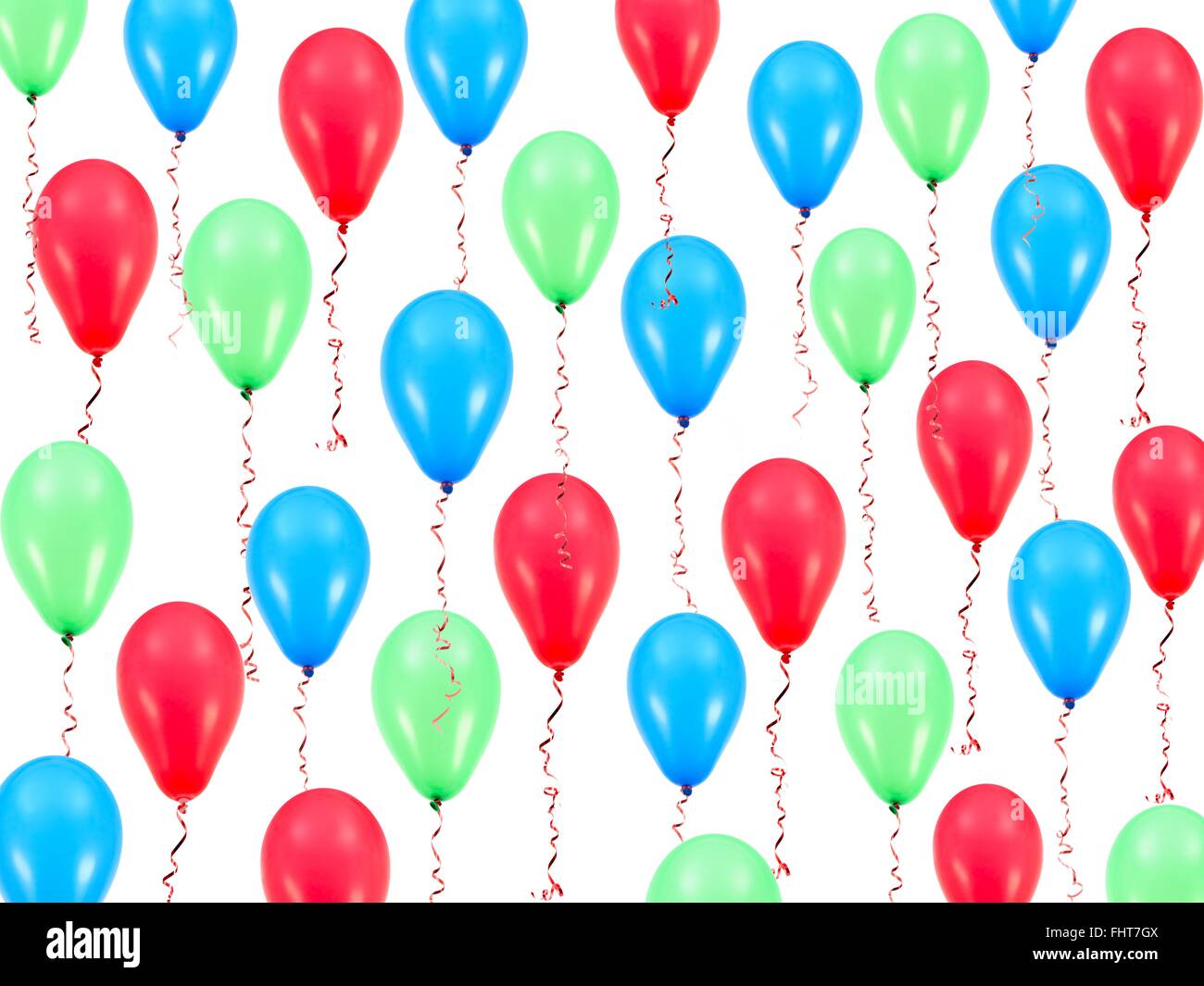 Balloons isolated against a white background Stock Photo - Alamy
