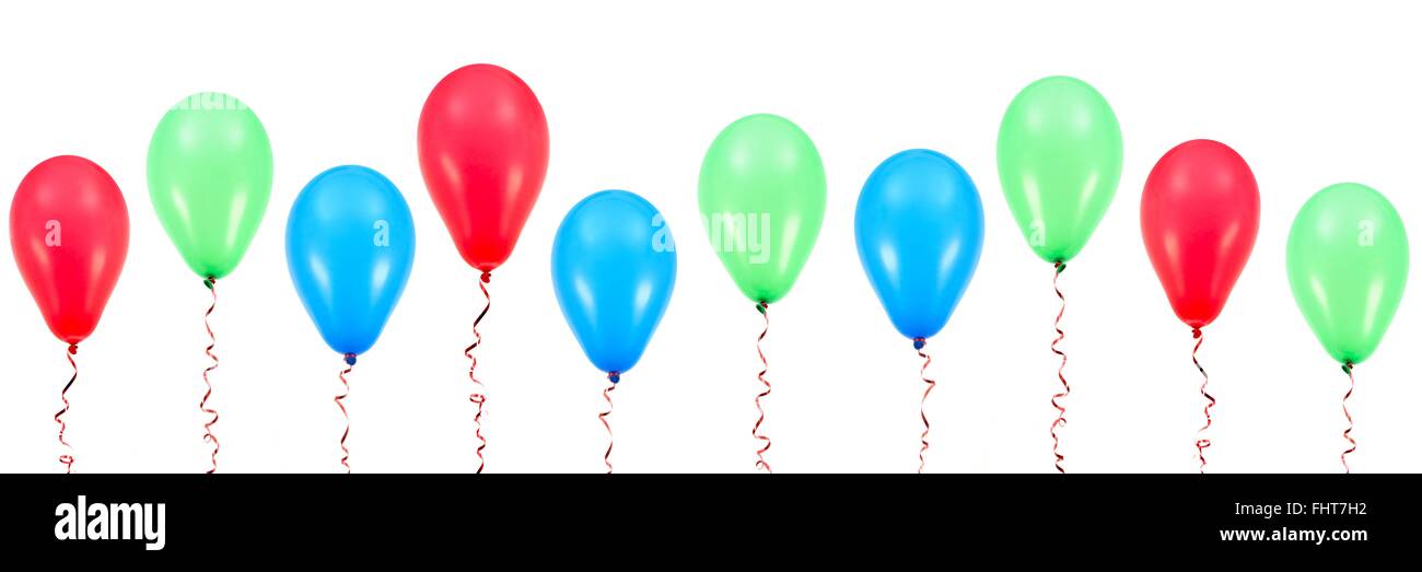 Balloons isolated against a white background Stock Photo - Alamy