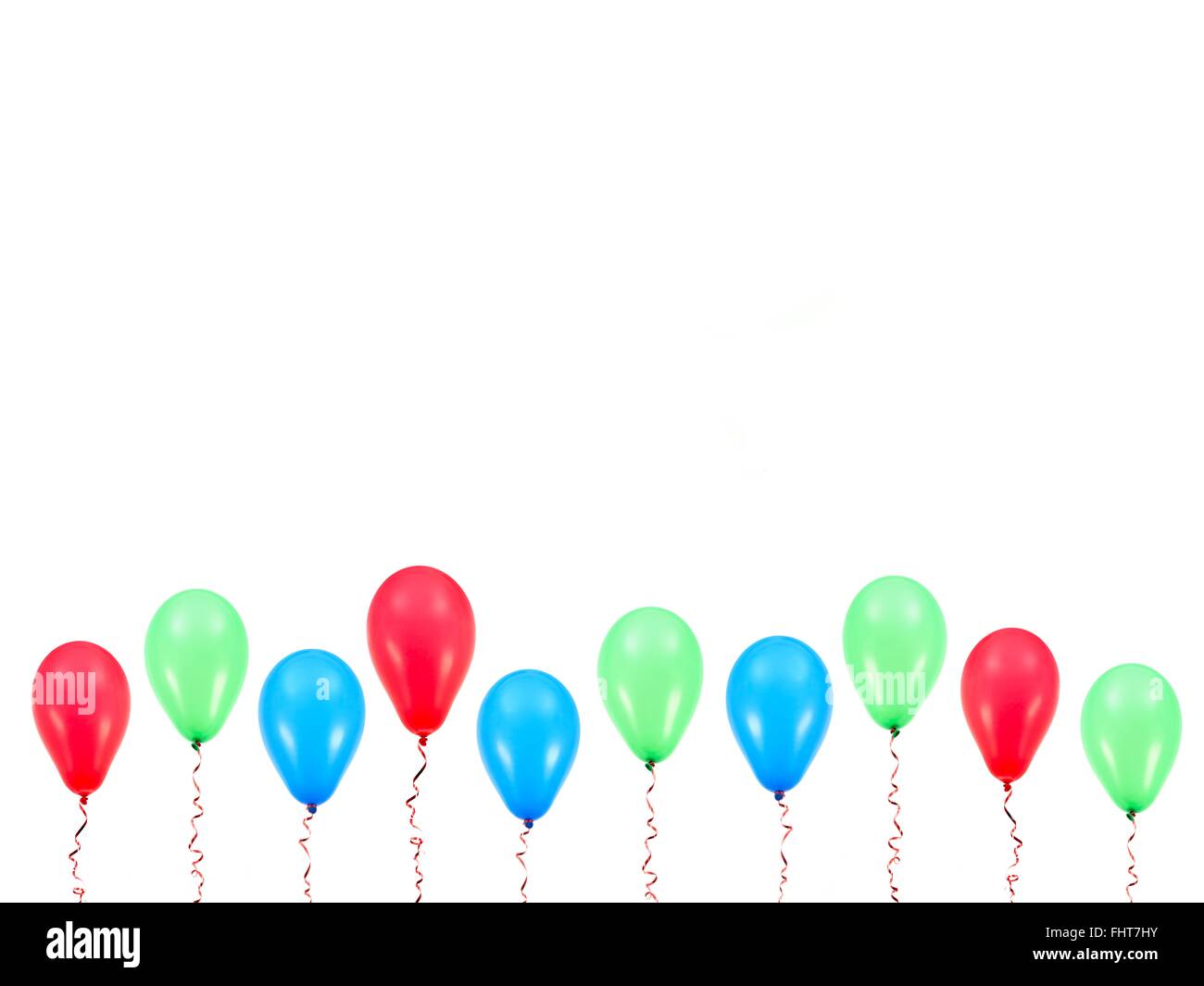 Balloons isolated against a white background Stock Photo - Alamy