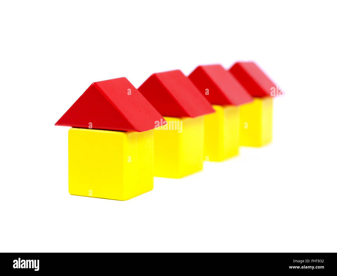 A toy house made from building blocks Stock Photo Alamy