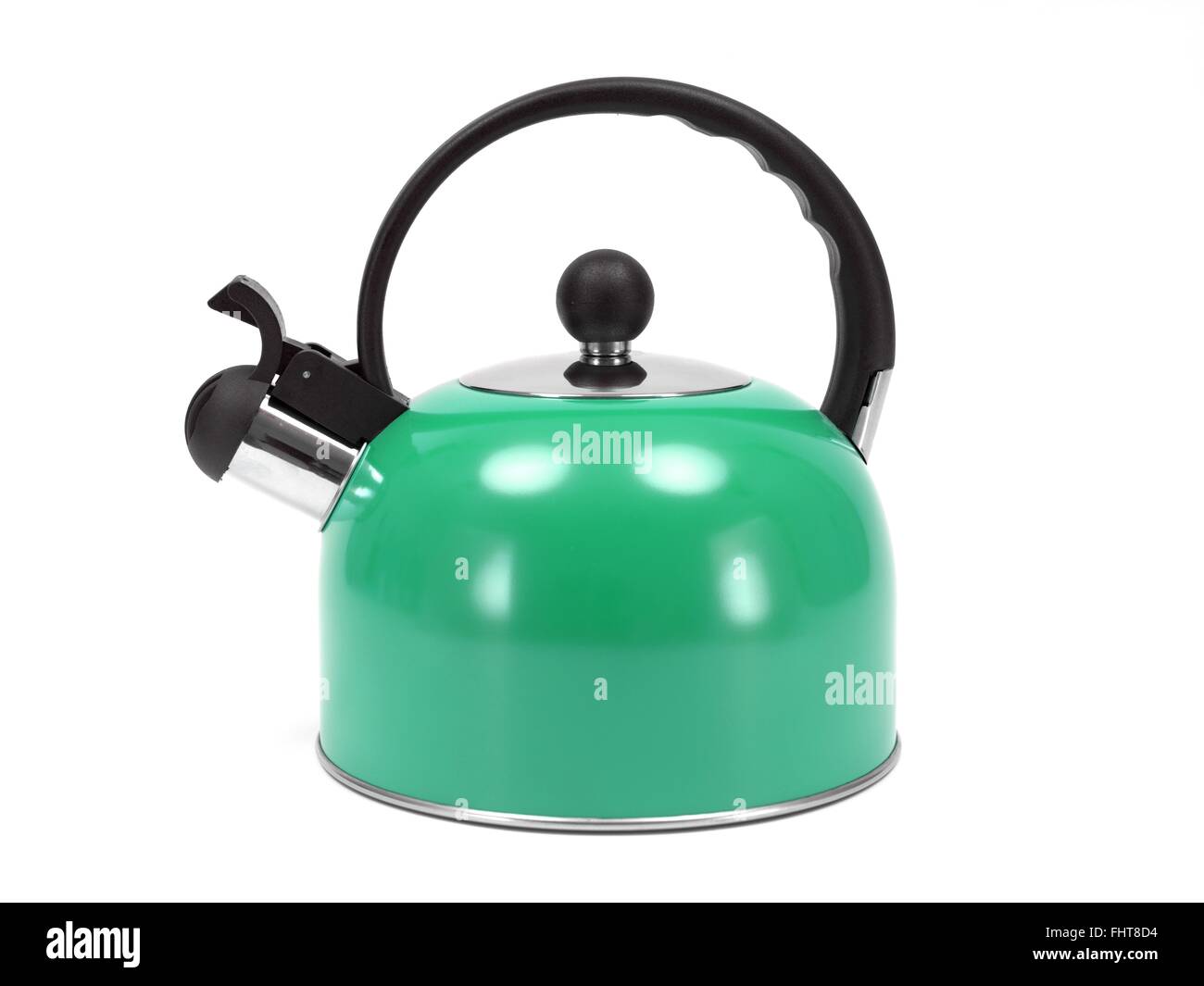 A stove top kettle on a kitchen bench Stock Photo Alamy