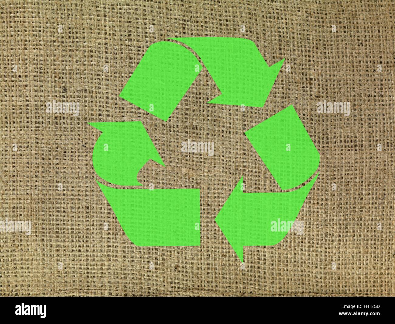 A close up shot of brown hessian cloth Stock Photo