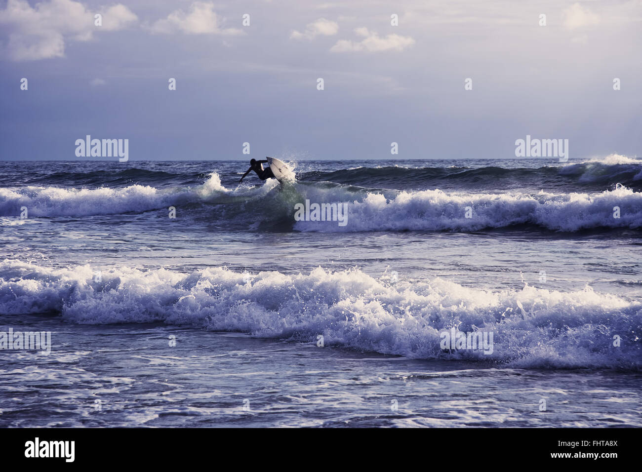Riding the wave Stock Photo Alamy