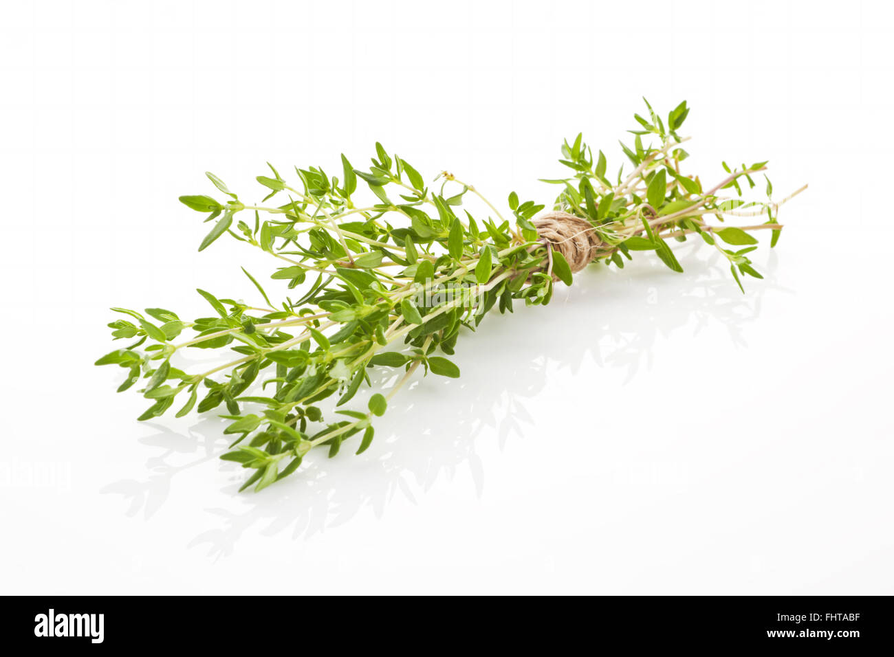 Thyme bunch isolated Stock Photo Alamy