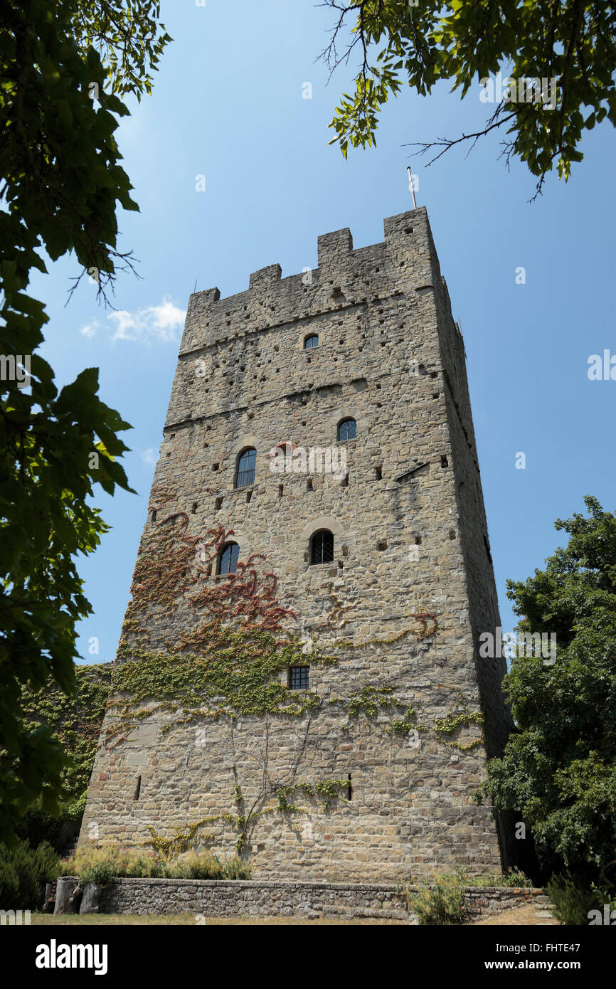 Tower of the castle Porciano,Tuscany Stock Photo Alamy