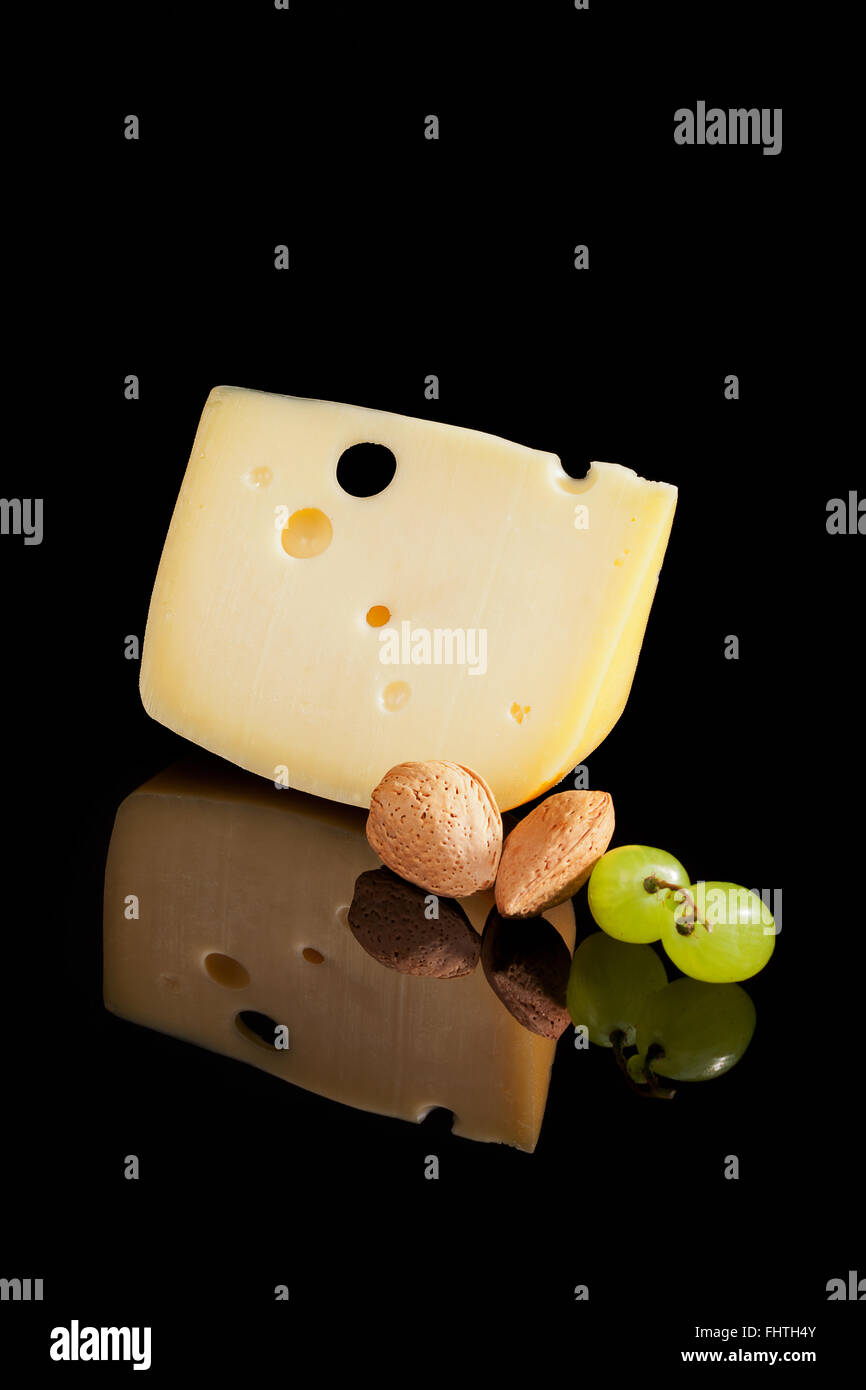 Luxurios swiss cheese background. Stock Photo