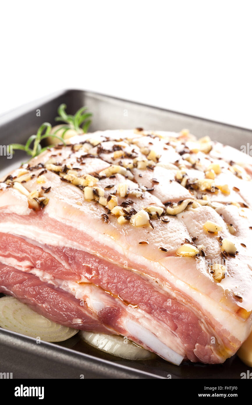 Pork belly roast Stock Photo Alamy