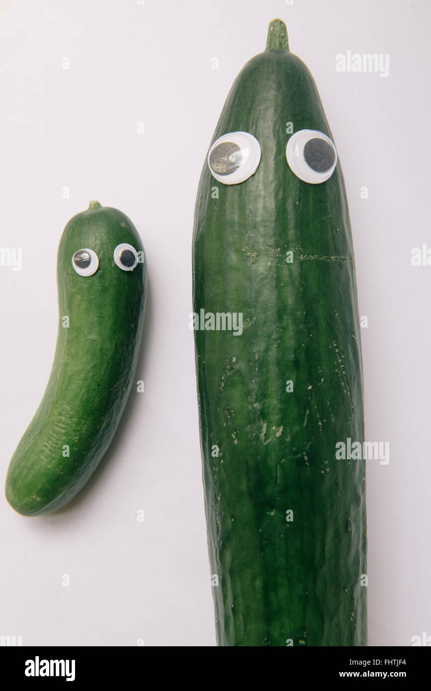 Two Cucumbers with googly eyes Stock Photo Alamy