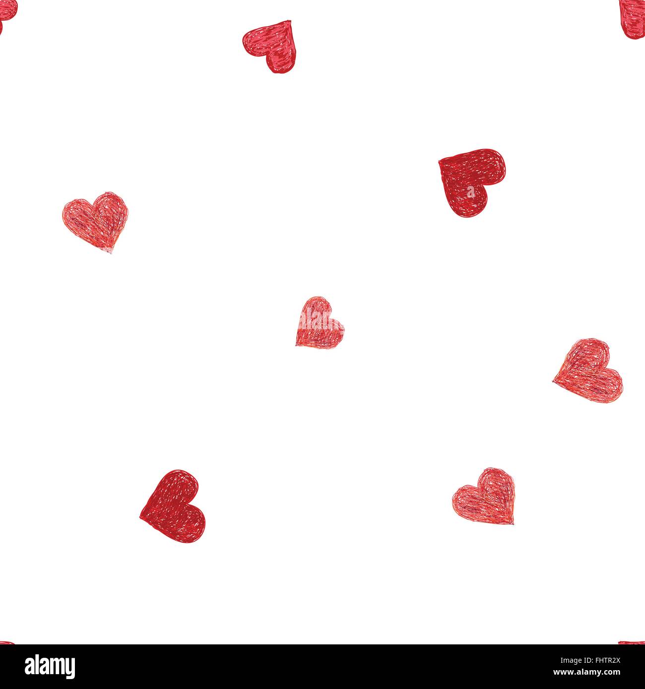 Doodle seamless pattern with hearts Stock Vector Image & Art - Alamy