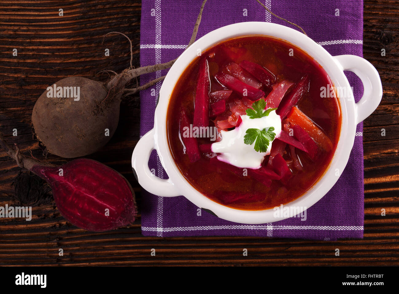 Borscht soup. Stock Photo