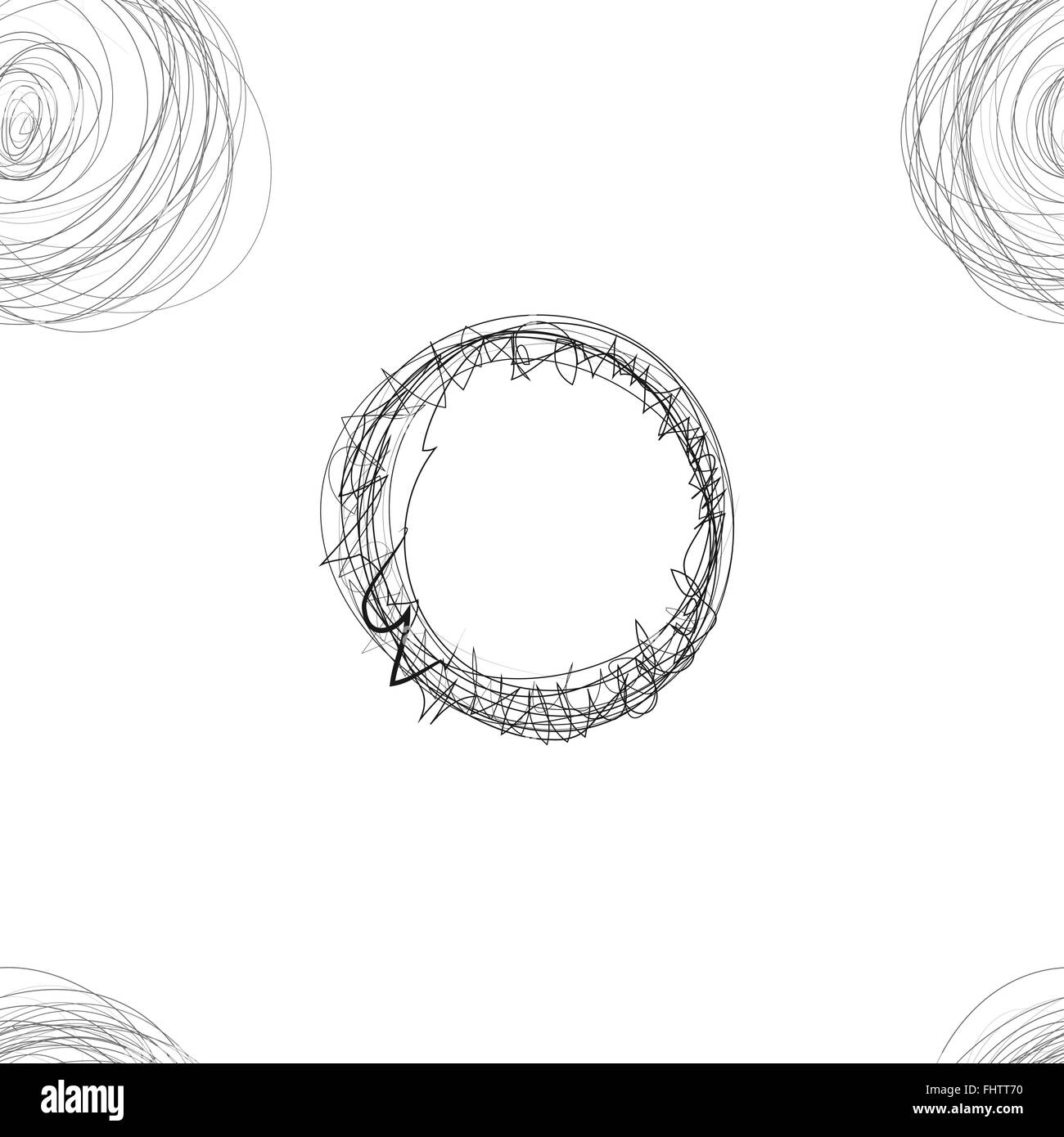 Scribble Circles Seamless Pattern Stock Vector Image & Art - Alamy