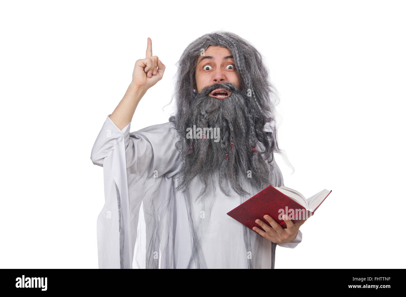 Old man with gray beard reading hi-res stock photography and