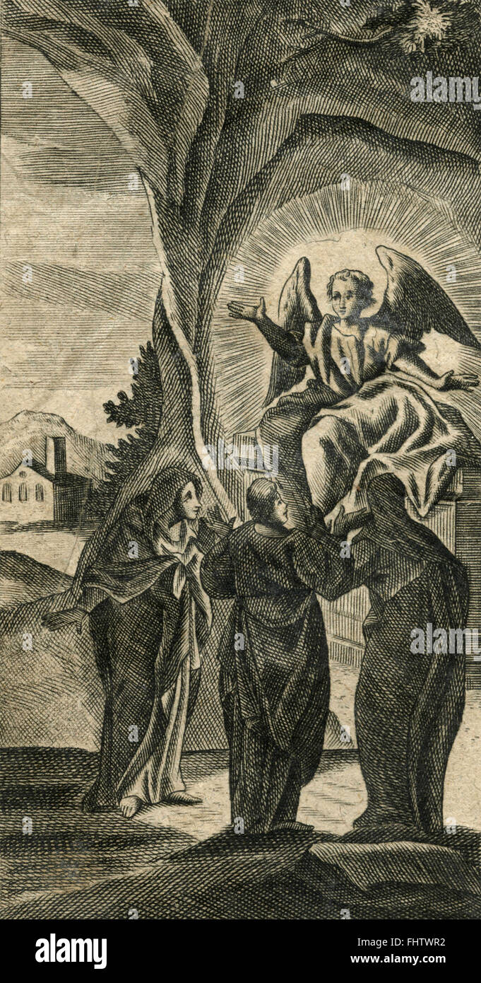 The annunciation, vintage Print Stock Photo