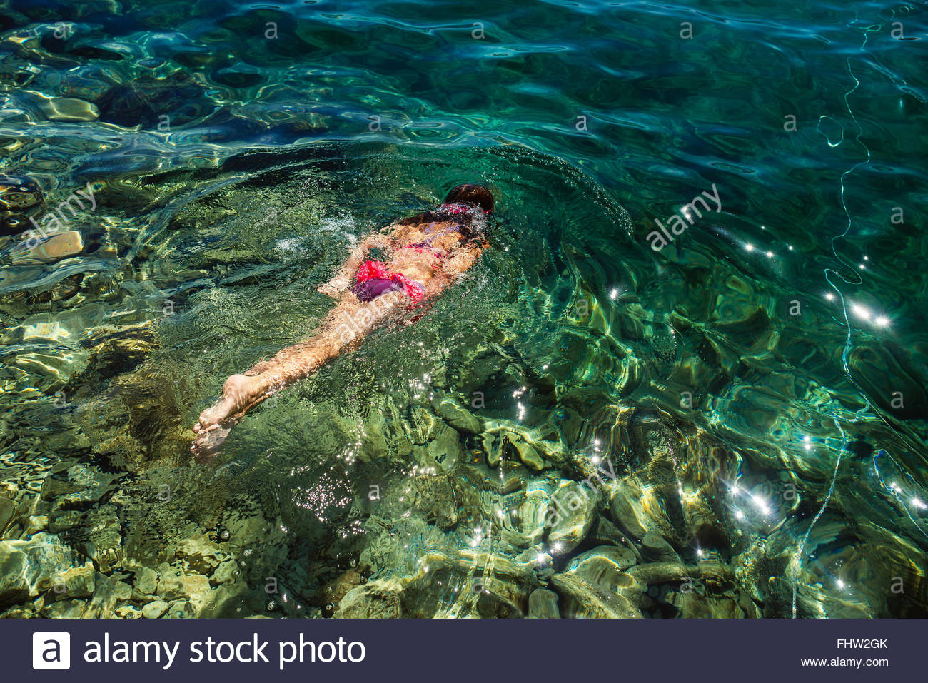 Little girl floating in sea Stock Photo 97051827 Alamy