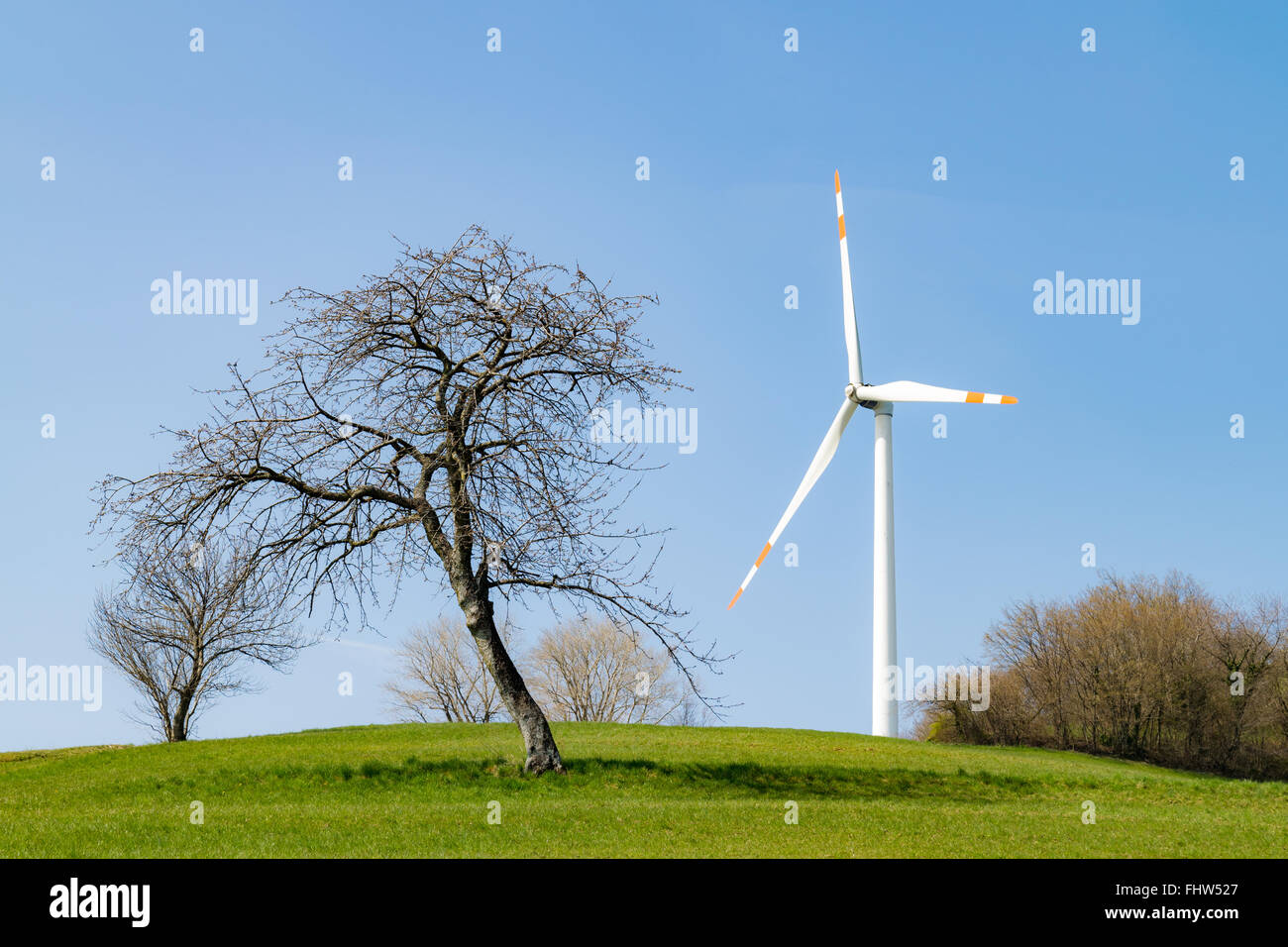 Single wind turbine installed hi-res stock photography and images - Alamy