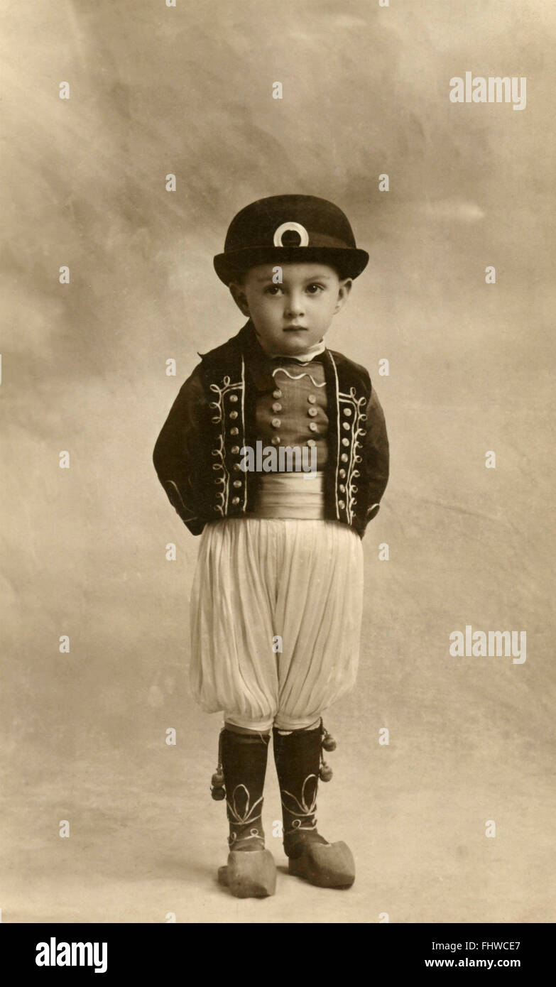 A child with a traditional dress, Italy Stock Photo