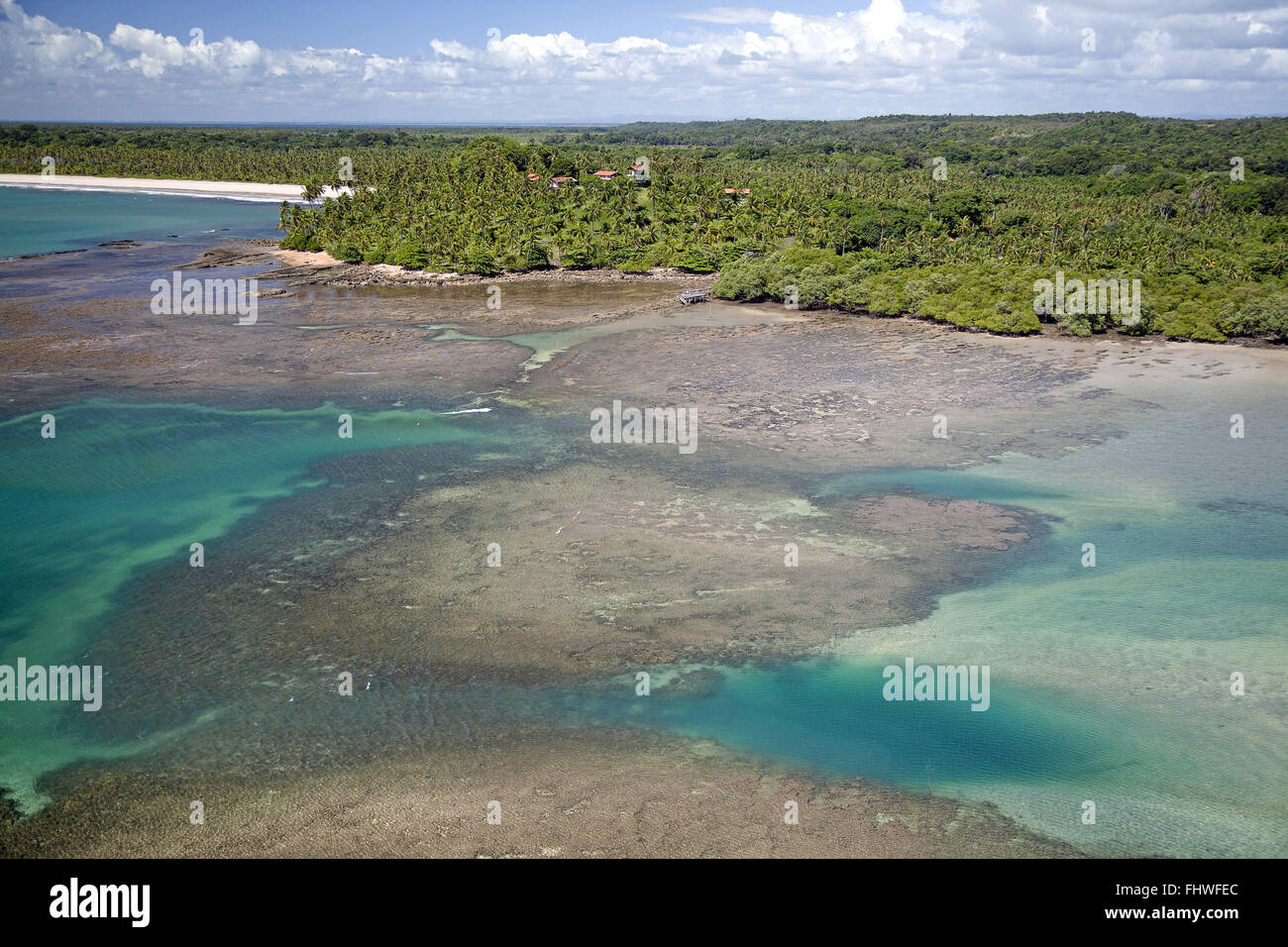 Coral reefs in Morere Beach - Boipeba - Archipelago Tinharé Stock Photo