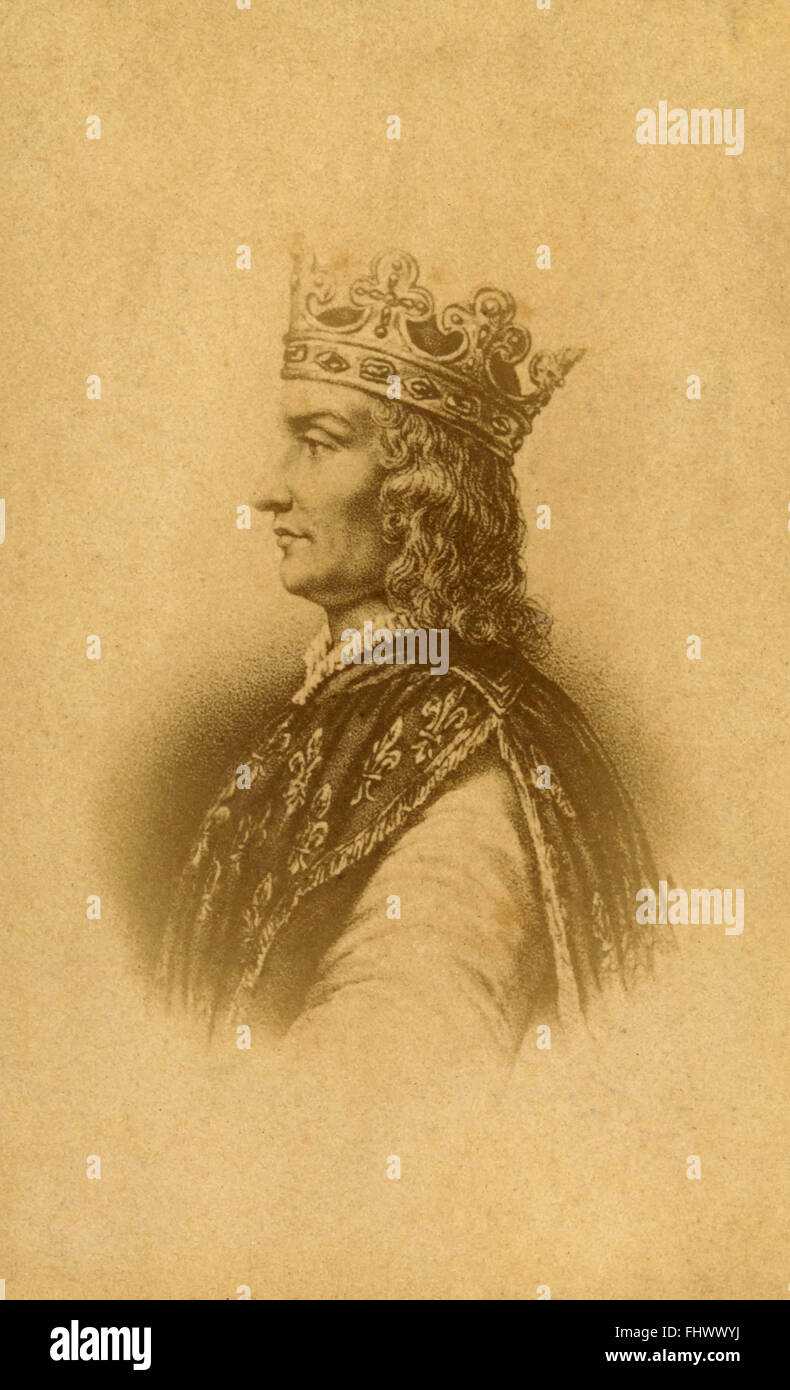 Portrait of Philip II Augustus, King of France Stock Photo