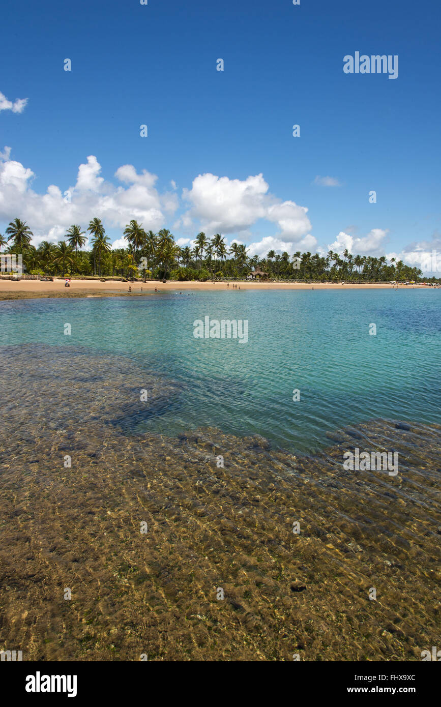 Pools among the coral reefs of the Beach Taipu Out Stock Photo