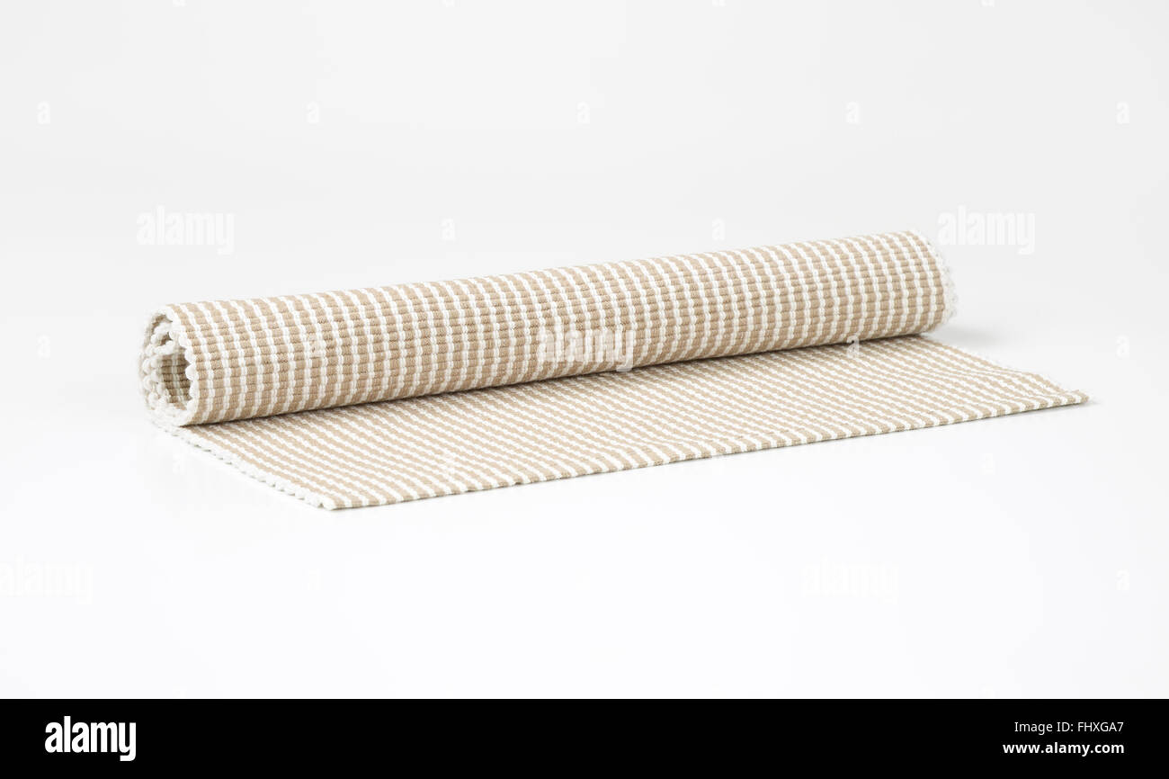 Rolled woven cotton table mat Stock Photo Alamy