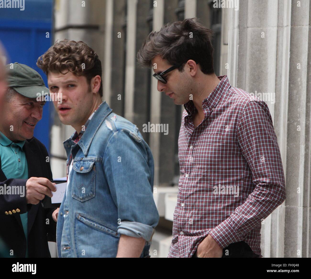 Mark Ronson out with Daniel Merriweather in London (credit image © Jack Ludlam) Stock Photo